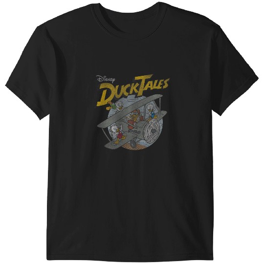 Disney DuckTales Ducks On Airplane Distressed Portrait T-Shirts