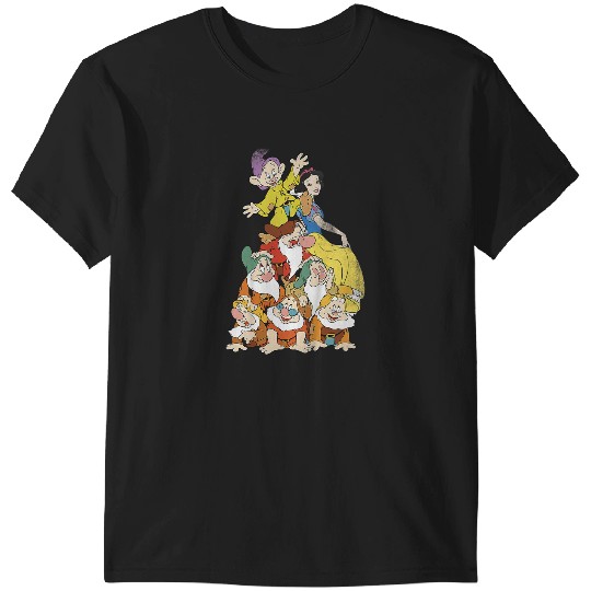 Disneyss Snow White Seven Dwarf Stack Graphic T-Shirts