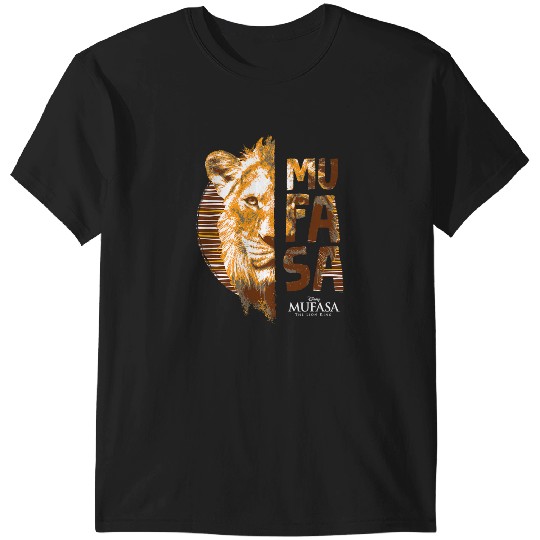 Disney Mufasa The Lion King Movie Face and Name Sun Art T-Shirts