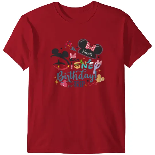 Custom Family Disney Birthday Trip, My First Disney Trip T Shirts, Disney Trip 2022  T Shirts