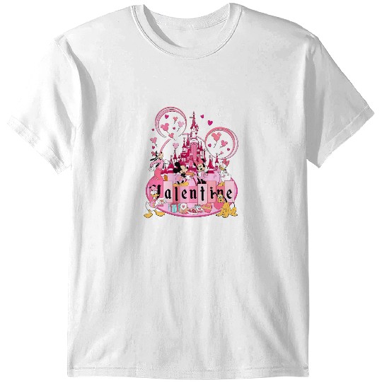 Disney Valentine T Shirts, Mickey and Friends Valentine T Shirts, Disney Castle Valentine T Shirts