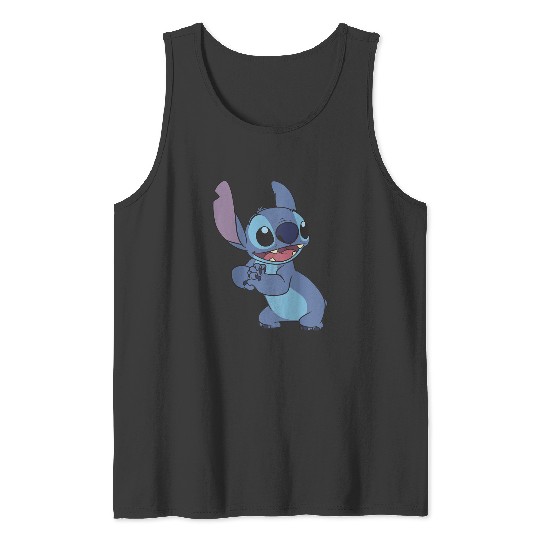 Disney Lilo Stitch Excited Cute Pose Big Chest Portrait V2 Tank Tops