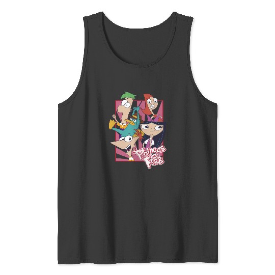 Disneys Phineas And Ferb With Friends Cute Group Shot Tank Tops