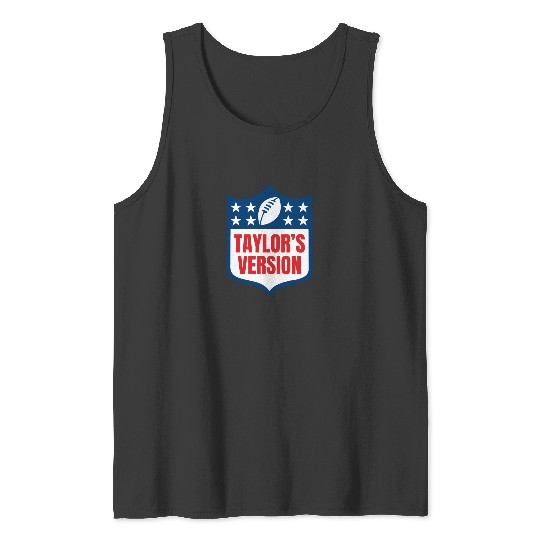 taylorr_S VERSION taylorr Swift + Travis Kelce Football Era Tank Tops