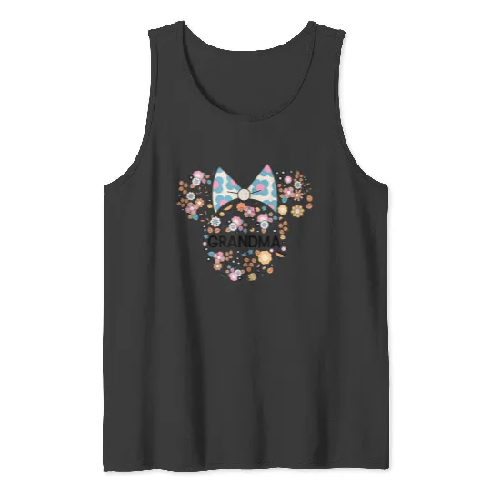 Disneys Minnies Mouse Grandma Icon Flowers Mothers Day Tank Tops