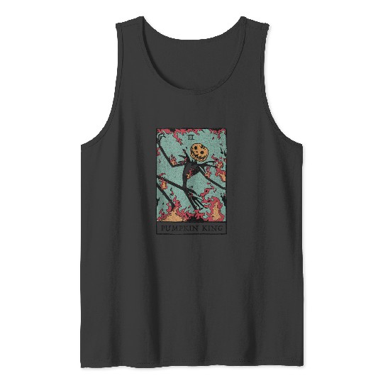 disneys The Nightmare Before Christmas Pumpkin King Tarot Tank Tops
