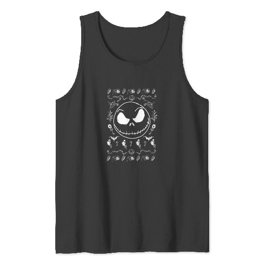 disneys The Nightmare Before Christmas Jack Spooky Pattern Tank Tops
