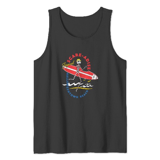 disneys The Nightmare Before Christmas Beach Scare adise Jack Tank Tops