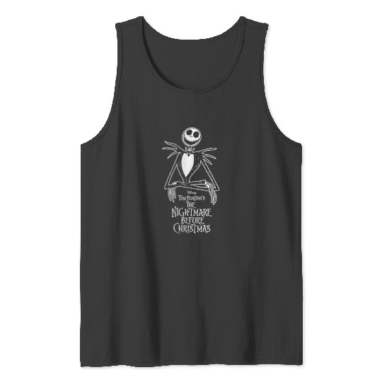 disneys The Nightmare Before Christmas Pocket Cross Arm Jack Tank Tops