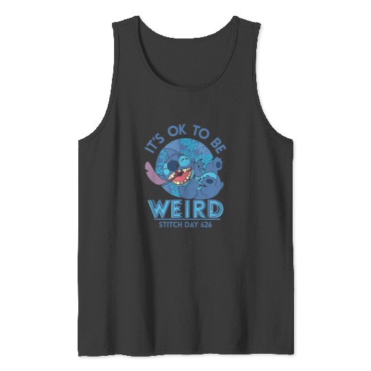 disneys Lilo Stitch Its Ok To Be Weird Stitch Day 626 Logo Tank Tops
