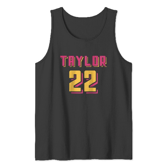 Discover First Name Taylor Pink Numbers Taylor 22 For Kids Boys Girls  Gifts Tank Tops