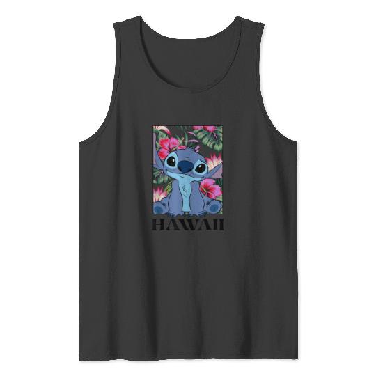 Disney Lilo & Stitch Hawaii Hibiscus Cute Floral Tank Tops