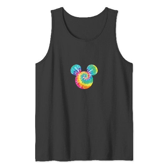 Disney Mickey Mouse Icon Rainbow Tie Dye Short S Tank Tops