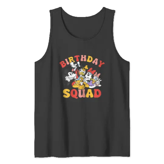 Disney Mickey And Friends Birthday Squad Vintage Group Gifts Trends Tank Tops