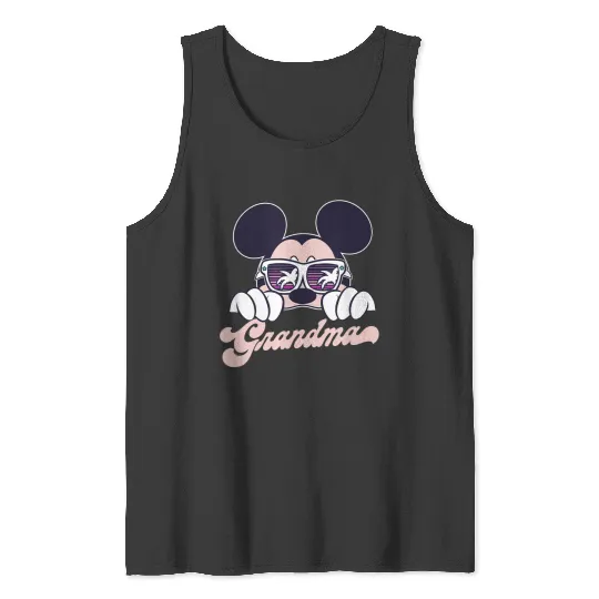 Disney Mickey And Friends Mickey Summer Vibes Grandma Logo Gifts Trends Tank Tops