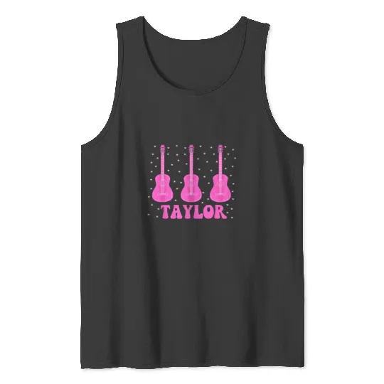 Discover Taylor Personalized Name I Love Taylor Girl Groovy 70's Tank Tops