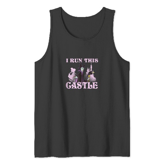 Disney Sleeping Beauty Aurora Maleficent I Run This Castle Tank Tops