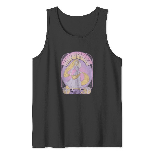 disneys Tangled Rapunzel Seventies Retro Poster Tank Tops