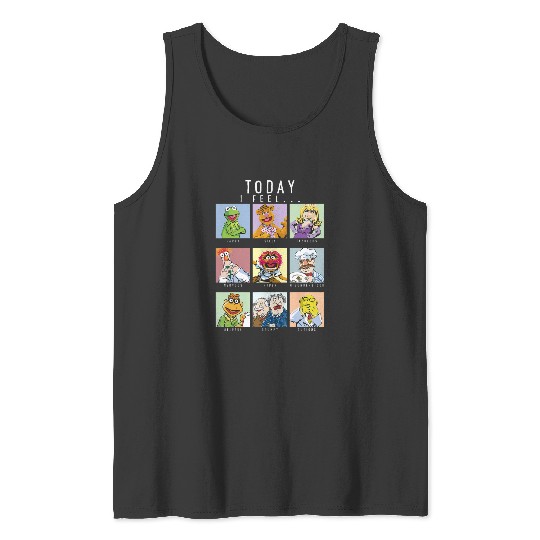 Disney The Muppets Today I Feel Box Up Character Portraits Tank Tops