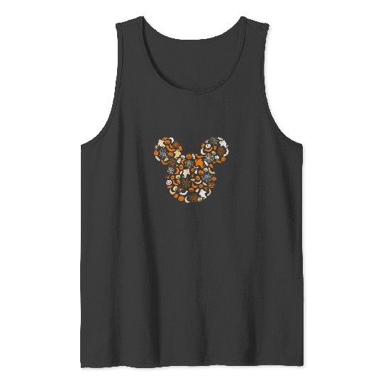 Disney Mickey Mouse Halloween Ghosts Pumpkins Sp Tank Tops