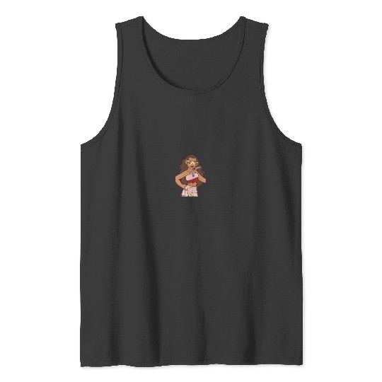 Disney Moana Cool Chillin On The Island Big Chest Portrait Tank Tops