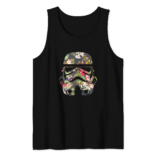 Star W.a.r.s Tropical Stormtrooper Floral Tank Top
