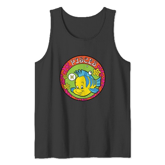 Disney The Little Mermaid Flounder Zodiac Pisces Tank Tops