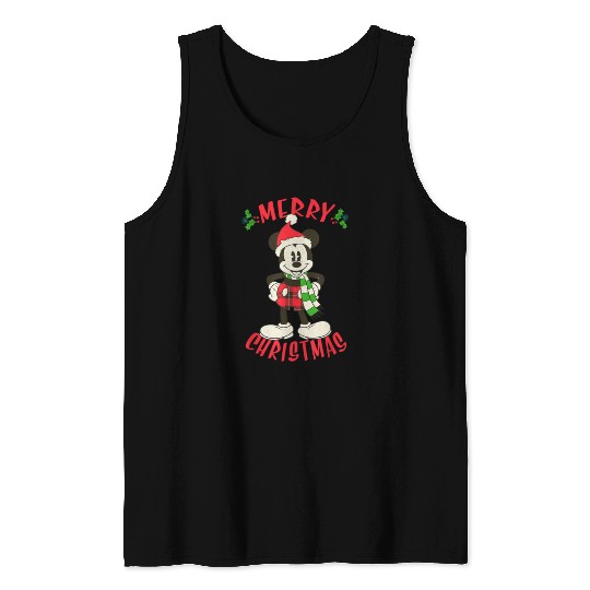 Disney Vintage Mickey Mouse Christmas Holiday Tank Tops