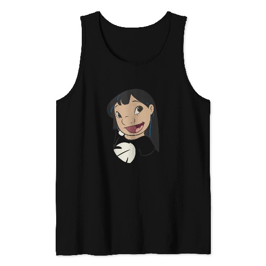 Disney Lilo Stitch Lilo Big Face Red  Smile Tank Tank Tops