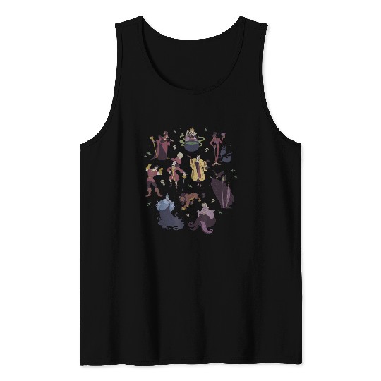 Disney Villains Group Shot Doodles 9286 Tank Tops