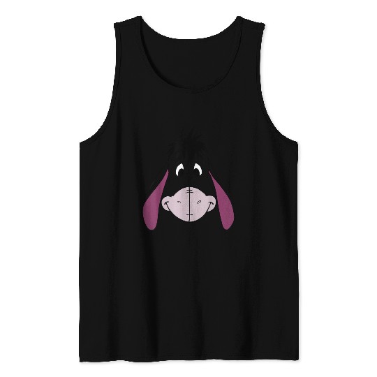 Disney Winnie The Pooh Eeyore Large Face Tank Tops