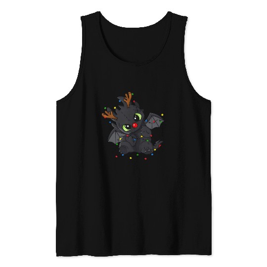 Disney Toothless Christmas Lights Tank Tops