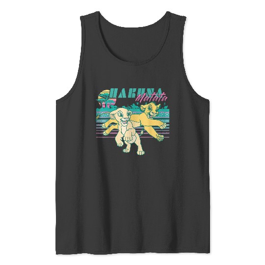 Disney Lion King Retro Simba Nala 90s Hakuna Matata Tank Tops
