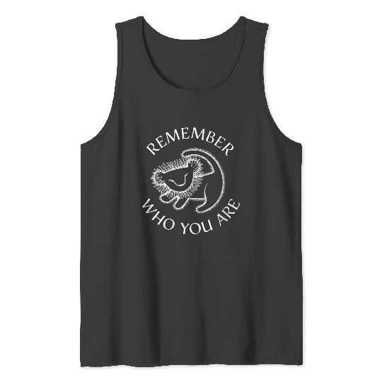 Disney Lion King Simba Sketch Remember Who You Are Tank Tops