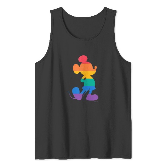 Disney Mickey Mouse Pride Classic Pose Rainbow Icon Fill Tank Tops