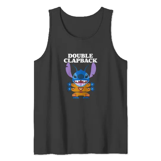 Disney Lilo Stitch Double Clapback Stitch Chest Portrait Tank Tops