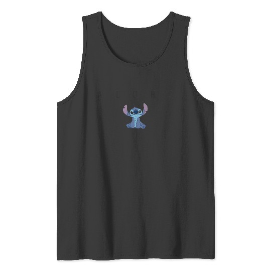 Discover Disney Lilo Stitch Aloha Cute Stitch Sitting Chest Poster Tank Tops