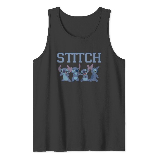 Disney Lilo Stitch Cute Different Moods Big Chest Logo V2 Tank Tops
