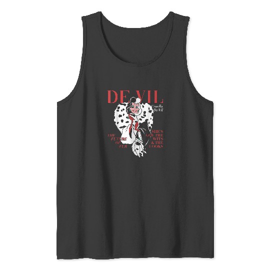 Discover Disney Villains Cruella De Vil Magazine Cover Tank Tops
