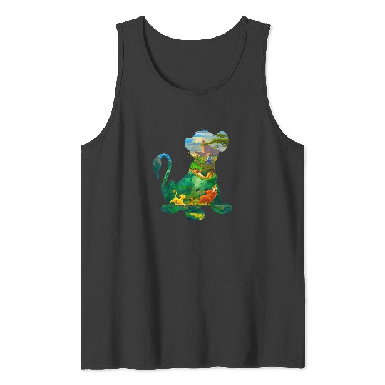 Disney Lion King Simba Silhouette Graphic Tank Tops