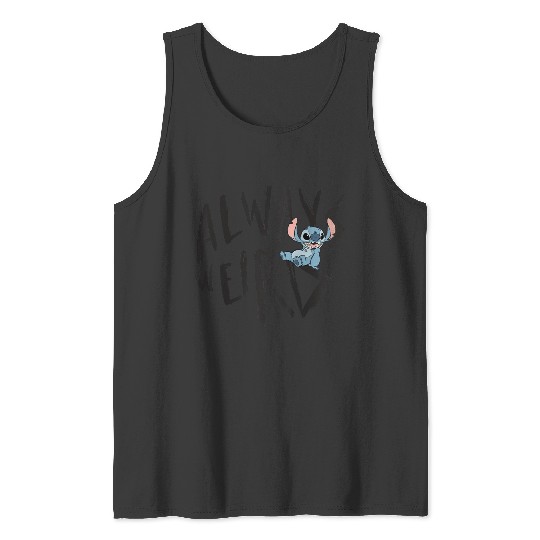 Disney Lilo Stitch Always Weird Sassy Stitch Chest Poster Tank Tops