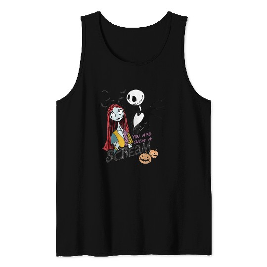 disneys The Nightmare Before Christmas Jack Sally Scream Raglan Tank Tops