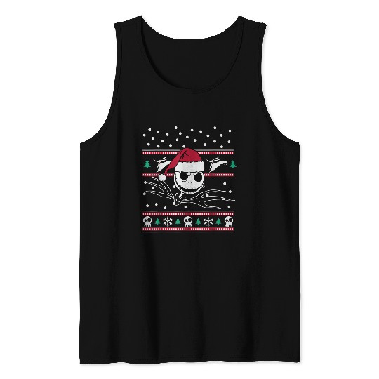 disneys Nightmare Before Christmas Jack Bw Tank Tops