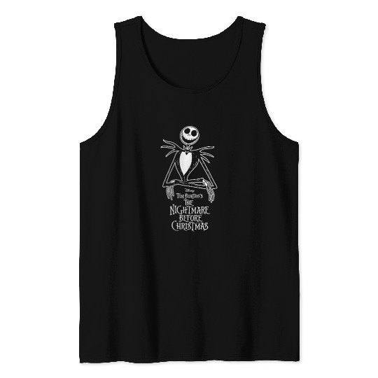 disneys The Nightmare Before Christmas Pocket Cross Arm Jack Tank Tops