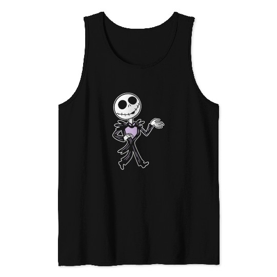 disneys The Nightmare Before Christmas Small Pocket Jack Tank Tops