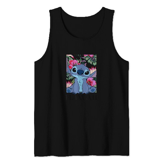 Disney Lilo & Stitch Hawaii Hibiscus Cute Floral Tank Tops