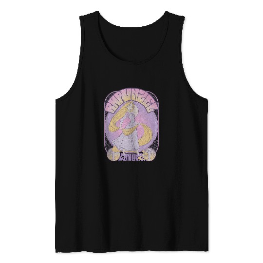 disneys Tangled Rapunzel Seventies Retro Poster Tank Tops