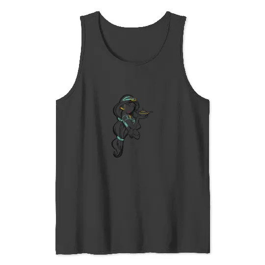 Disney Aladdin Jasmine Sketch Tank Tops