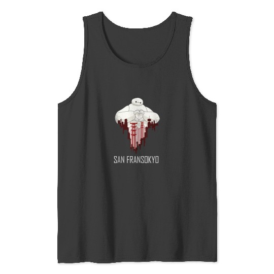 Disney Big Hero 6 Baymax San Fransokyo Love Tank Tops
