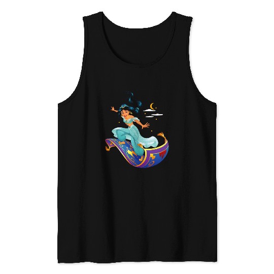 Disney Aladdin Princess Jasmine Magic Carpet Pose Tank Tops